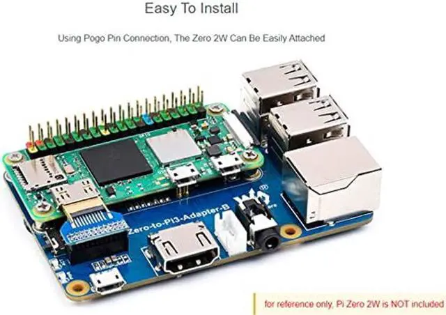 Alt view image 4 of 5 - Raspberry Pi Zero 2W to Pi 3B/3B+ Adapter,Connect Raspberry Pi Zero 2W with Zero-to-Pi3-Adapter to Replace Raspberry Pi 3 Model B/3B+, Alternative for RPi 3B/3B+ Compatible with Pi 3B/ 3B+ Hats