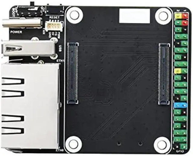 Main image of waveshare Mini Dual Gigabit Ethernet Base Board Compatible with Raspberry Pi Compute Module 4 Suitable for All Variants of Compute Module 4, Only Including CM4-DUAL-ETH-MINI Baseboard