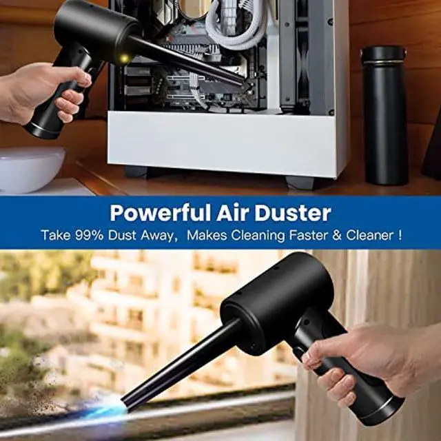 Alt view image 3 of 5 - FIRE BULL Cordless Air Duster, 51000RPM 3-Gear Air Blower with LED Light,6000mAH Rechargeable Electric Compressed Air Duster for Computer Keyboard Electronics Cleaning,Replace Compressed Air Cans