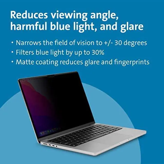 Alt view image 4 of 5 - Kensington 14" MacBook Pro Elite Magnetic Privacy Screen - Compatible with MacBook Pro 14" M2 2021 & Newer (K58370WW)