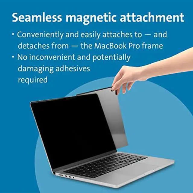 Alt view image 2 of 5 - Kensington 14" MacBook Pro Elite Magnetic Privacy Screen - Compatible with MacBook Pro 14" M2 2021 & Newer (K58370WW)