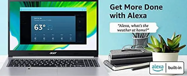 Alt view image 4 of 5 - acer 2021 Aspire 5 Slim Laptop 15.6" FHD IPS, AMD Ryzen 3 3350U(up to 3.5GHz), 8GB RAM 256GB NVMe SSD, WiFi6 Fingerprint Reader Backlit KB Windows 10