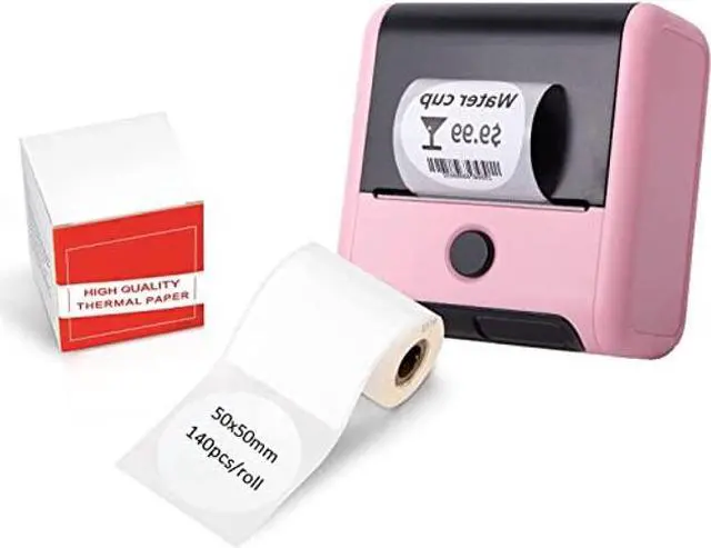 Main image of M200 Bluetooth Label Maker, Mini Label Maker Bluetooth Compatible with iOS & Android System, Portable Printer Label Maker with One Roll 50x50mm Round Thermal Label, 140PCS/Roll