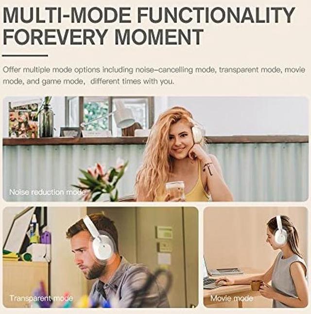 iKF Solo Hybrid Active Noise Cancelling Headphones,130HPlaytime