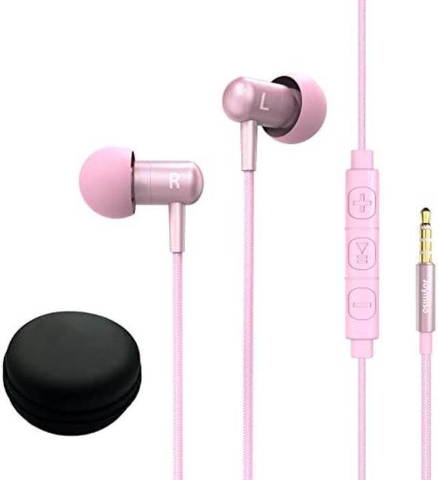 Joymiso Wired Small Earbuds for Kids Women Small Ears with Case