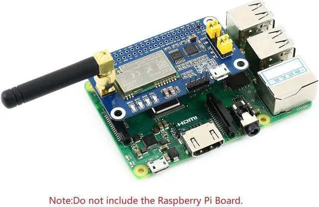 Alt view image 5 of 5 - SX1262 LoRa HAT for Raspberry Pi Series Boards 915MHz Frequency Band,Support Data Transmission up to 5km,Wake on Radio,Wireless Config, Carrier Sensing, Communication Key
