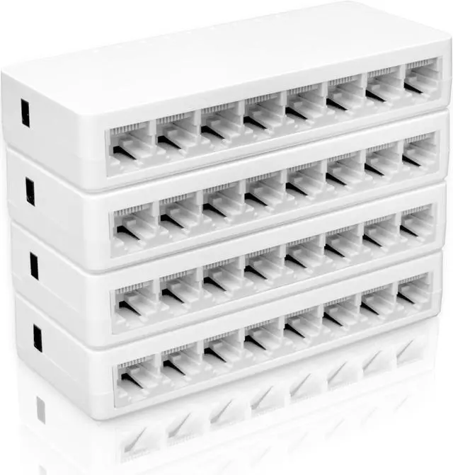 Alt view image 2 of 4 - Manhattan 8 Port Ethernet Network Switch  4 Pack - Computer Desktop Internet Networking Splitter LAN Hub Router, Unmanaged, Plug & Play, Fanless Quiet  3 Yr Mfg Warranty - 526142