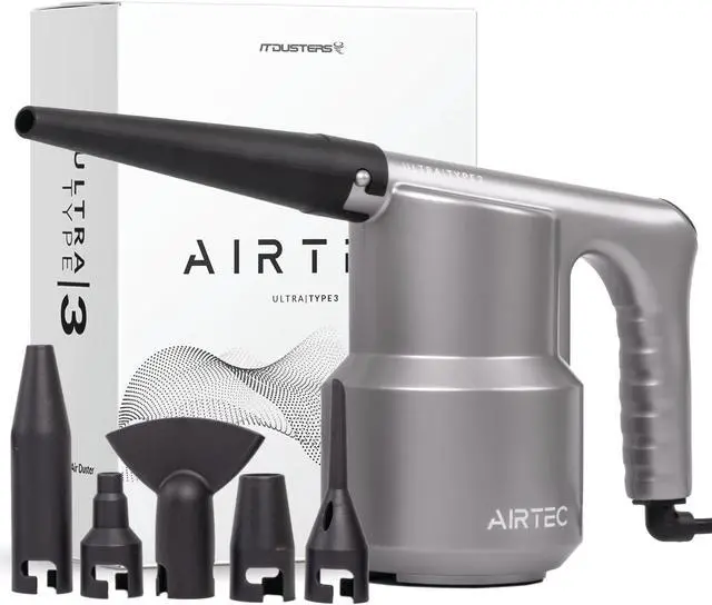 Main image of IT Dusters AirTec Ultra Electric Air Duster Blower for PC, Laptop, Console, Electronics and Home Cleaning, Environmental Alternative to Spray air can Duster Keyboard Cleaner (Type 3)