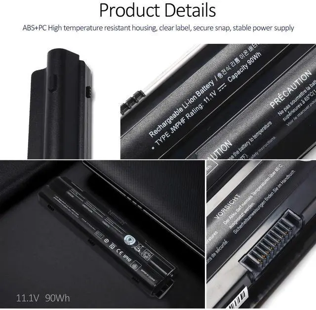 Alt view image 5 of 5 - 90Wh R795X Laptop Battery Replacement for Dell XPS 17 15 14 L701X L702x L501X L502x L401X Fit 312-1123 312-1127 453-10186 J70W7 JWPHF P09E WHXY3