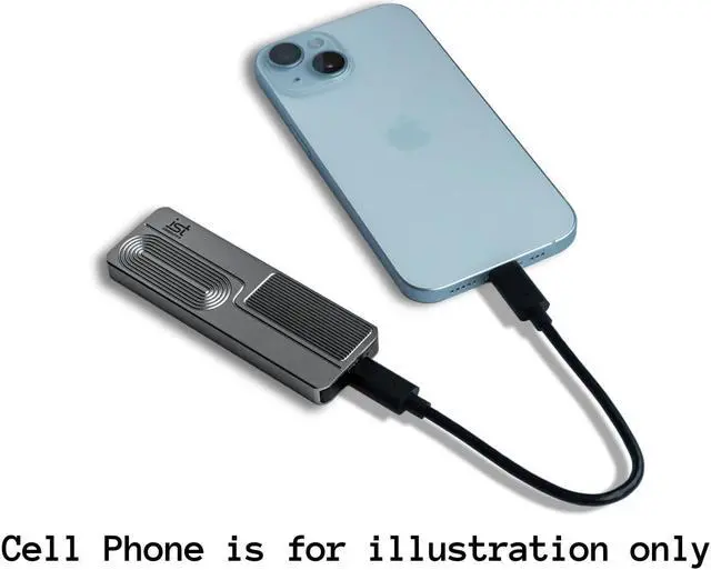 Alt view image 2 of 5 - 512GB Ultra Speed Portable SSD (PCIe NVMe 4.0, USB-C 3.1 Gen2 Type C, Up to 1050MB/s, Only 2.8 oz, Built w/Kingston, Micron, Crucial) External Hard Drive for iPhone 15, PC, Mac, PS4, Camera