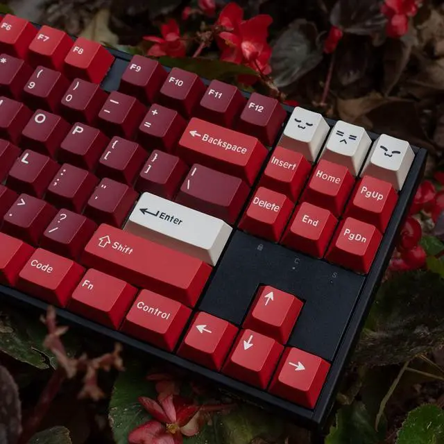 Alt view image 5 of 5 - mintcaps PBT Keycaps Set 173 Keys Cherry Profile Doubleshot Custom Keyboard Red Keycaps ISO ANSI for Cherry MX 60% 65% 70% 75% 95% Mechanical Keyboards