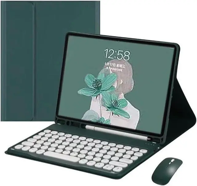 Main image of Keyboard Case with Mouse for iPad Pro 11 4th Generation 2022 / iPad Pro 11 2021&2020, Round Key Detachable Keyboard Cover with Pencil Holder for iPad pro11 inch(4th/3rd/2nd Gen), Teal