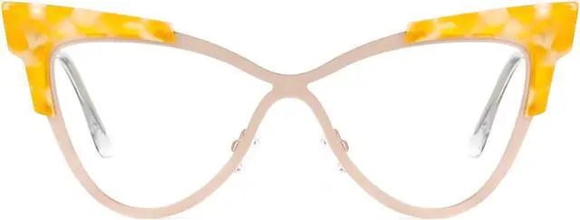 Main image of Zeelool Oversized Cat Eye Blue Light Glasses for Women Stylish Eyewear Glasses 100% UV400 Protection JGX558394-03 Yellow