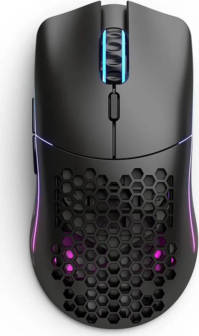 Alt view image 4 of 5 - Glorious Model O- (Minus) Wireless Gaming Mouse - 65g Superlight Honeycomb Design, RGB, Ambidextrous, Lag Free 2.4GHz Wireless, Up to 71 Hours Battery - Matte Black