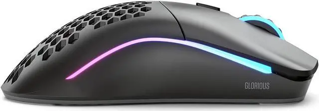 Alt view image 3 of 5 - Glorious Model O- (Minus) Wireless Gaming Mouse - 65g Superlight Honeycomb Design, RGB, Ambidextrous, Lag Free 2.4GHz Wireless, Up to 71 Hours Battery - Matte Black