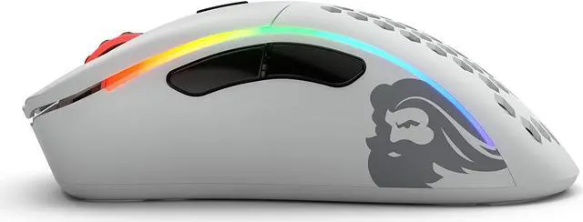 Alt view image 2 of 5 - Glorious Model D- (Minus) Wireless Gaming Mouse - 67g Superlight Honeycomb Design, RGB, Ergonomic, Lag Free 2.4GHz Wireless, Up to 71 Hours Battery - Matte White