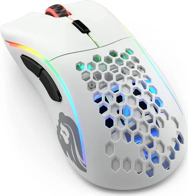 Main image of Glorious Model D- (Minus) Wireless Gaming Mouse - 67g Superlight Honeycomb Design, RGB, Ergonomic, Lag Free 2.4GHz Wireless, Up to 71 Hours Battery - Matte White