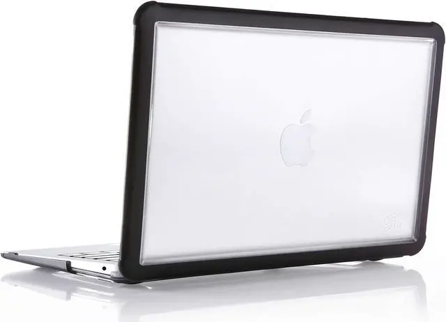 Main image of STM Dux for MacBook Air (13-inch) Ultra Protective case - M1 & Retina 2020/2018 Models (A1932/A2179/A2337) - Translucent, Rugged, Mil-Spec Drop Tested Laptop Cover - Black (stm-122-293MW-01)