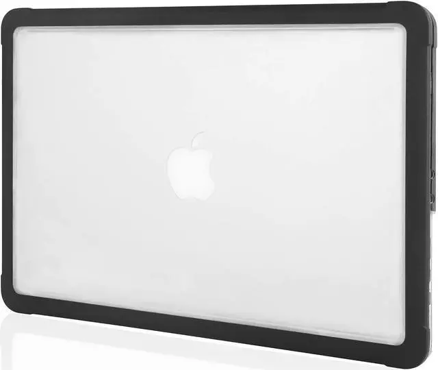 Alt view image 3 of 3 - STM Dux for MacBook Air (13-inch) Ultra Protective case - M1 & Retina 2020/2018 Models (A1932/A2179/A2337) - Translucent, Rugged, Mil-Spec Drop Tested Laptop Cover - Black (stm-122-293MW-01)
