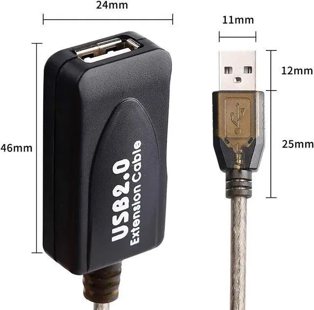 Alt view image 2 of 5 - 100FT USB Extension Cable, GGMTY USB 2.0 Type A Male to A Female Active Repeater Extension Cable 100ft, High Speed 480 Mbps