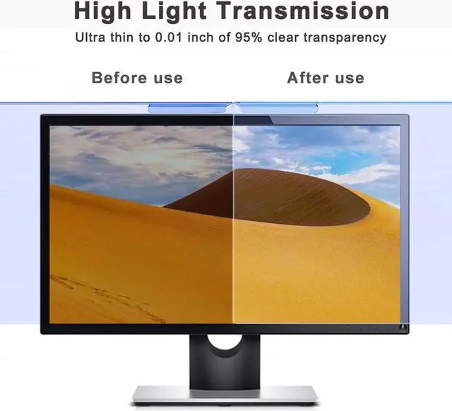 Alt view image 4 of 5 - GUMIKE Anti Blue Light Screen Protector for 25 26 27 inch Universal Desktop Monitor Computer Blue Light Blocking Filter Panel for Eyes - Widescreen Monitor Frame Hanging Type (16:9/16:10)