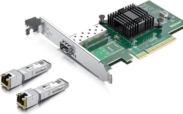 Main image of 2pcs 10Gb SFP+ RJ45 Transceiver with 10G Network Card, 10Gbase-T Moudle for Cisco, 10G Single SFP+ NIC Compare to Intel X520-DA1, Support Windows, Linux, Vmware