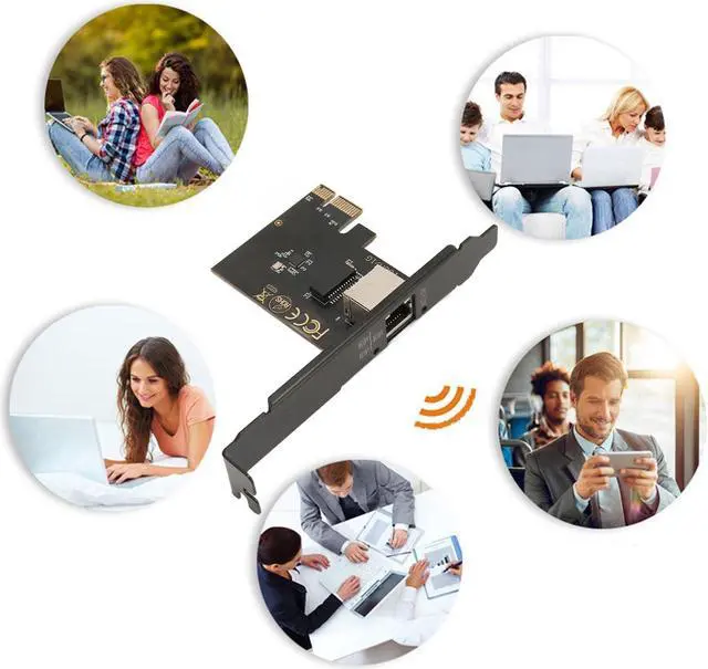 Alt view image 4 of 5 - 10G PCIe Network Card AQC113C, Gigabit Ethernet PCI Express Network Card, RJ45 LAN Adapter Converter for Desktop PC, Ethernet Network Adapter