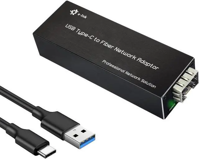 Main image of Throncom USB3.0 Type C to Fiber Network Adaptor 100/1000base-X USB to Open SFP Gigabit Network Card Compatible Windows Server/Windows/Linux/Mac OS Compact NIC Network Adapter