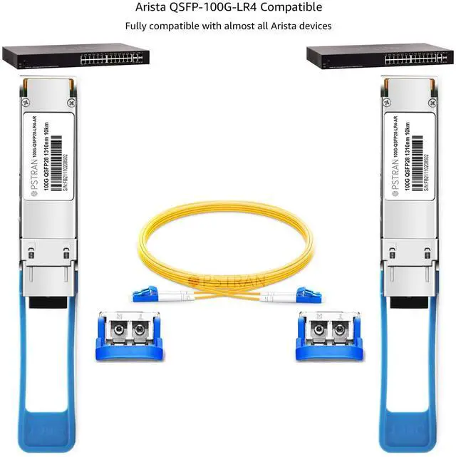 Alt view image 4 of 5 - OPSTRAN 100GBASE-LR4 QSFP28 Optical Transceiver Module Compatible with Arista QSFP-100G-LR4 100G QSFP28 LR4 1310nm 10km DDM Duplex LC SMF