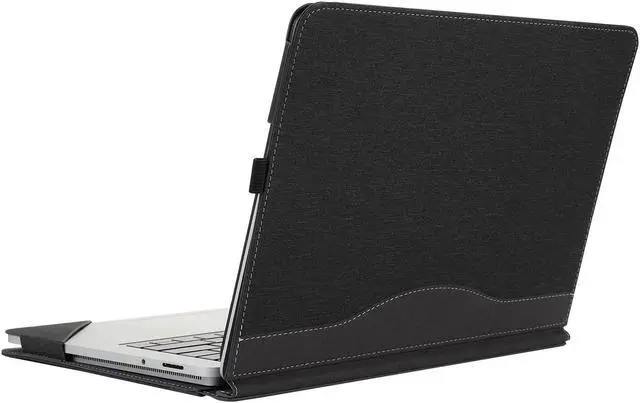 Main image of Case Cover for New Microsoft Surface Laptop Studio 2& Laptop Studio Tablet[(14.4-inch Screen)]  2-in-1 PU Leather Protective Shell(Surface Laptop Studio, Cotton Linen Pattern Black)