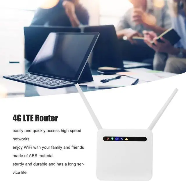 Alt view image 2 of 5 - 4G LTE FDD TDD SIM Card Router 4 LAN Port Outdoor CPE Router 4G LTE CPE SIM Card Router Hotspot Routers (CP9 US Plug)