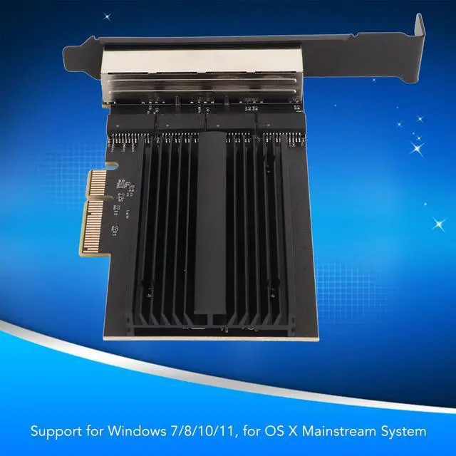 Alt view image 2 of 5 - GOWENIC I226 V Quad Port Network Card, 2.5G Gigabit Quad Port Network Card, Inter I226 V Quad Port PCI E Gaming Network Interface Card for Gaming for Office Support for for OS