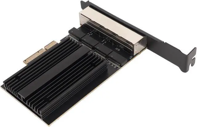 Alt view image 3 of 5 - GOWENIC I226 V Quad Port Network Card, 2.5G Gigabit Quad Port Network Card, Inter I226 V Quad Port PCI E Gaming Network Interface Card for Gaming for Office Support for for OS
