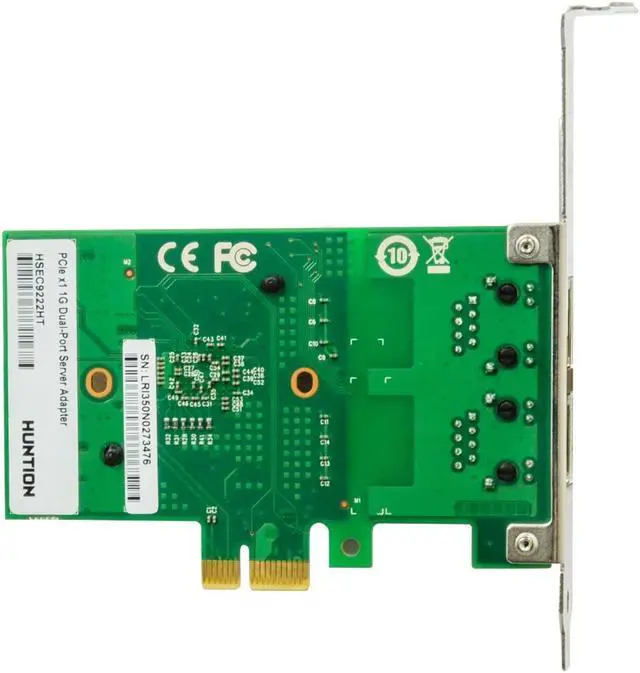 Alt view image 2 of 5 - Gigabit Network Card with Intel I350 Chip Dual RJ45 Port PCI Express 2.1 X4 Ethernet Card with Low Profile for Windows/Windows Server/Linux Compare to Intel I350-T2 NIC