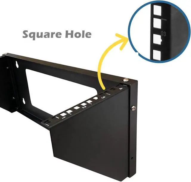 Alt view image 3 of 5 - TECHTOO Wall Mount Rack 5U Vertical & Horizontal Rack 19Inch Wall Mountable Server Rack Heavy Duty Max Load 66-150 LBS Network Open Rack for Patch Panel/Data/AV/IT/Computer & Studio Equipment (5U)