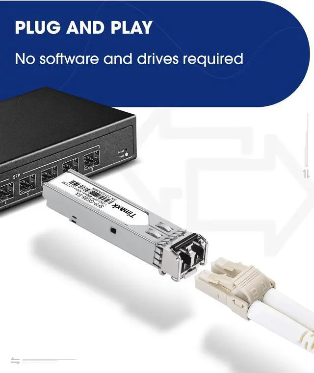 Alt view image 3 of 5 - Timaxk 1.25G SFP 1000Base-SX, 850nm MMF, up to 550 Meters, LC Multi Mode 1G Fiber Transceiver Modular for Cisco, Meraki, Ubiquiti UniFi, Mikrotik, Intel, Netgear, D-Link, Qnap, Linksys and More