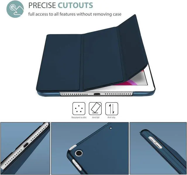 Alt view image 2 of 5 - ProCase iPad 10.2 7th Generation 2019 Slim Stand Hard Case(Navy) Bundle with iPad 10.2 7th Gen 2019 Privacy Screen Protector