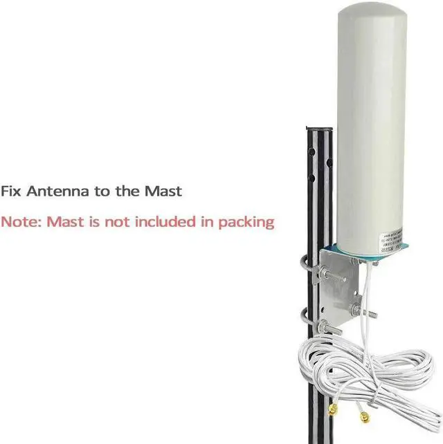 Alt view image 3 of 3 - High Gain 10-12dBi Wide Band Outdoor Wall Mount Dual SMA 3G/4G LTE Antenna for 4G LTE Router Modem Gateway Mobile Cell Phone Signal Booster Cellular Amplifier