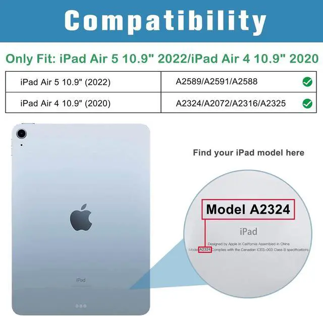 Alt view image 2 of 5 - ProCase Slim Smart Cover Bundle with Privacy Screen Protector for iPad Air 4th 2020 & iPad Pro 11 2020