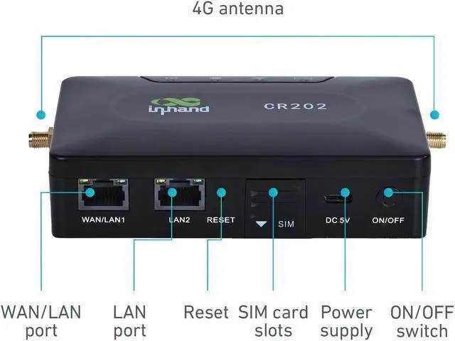 Alt view image 3 of 5 - InHand Networks CR202 4G LTE CAT6 Pocket Portable Wi-Fi Router,Smart VPN Router,Travel Hotspot, Access Point, Extender, 5000 mAh Battery, Verizon,T-Mobile,AT&T cetified.