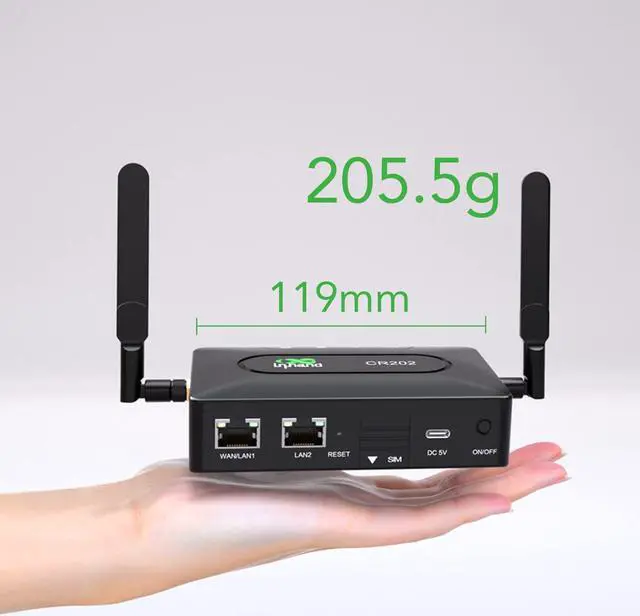 Alt view image 4 of 5 - InHand Networks CR202 4G LTE CAT6 Pocket Portable Wi-Fi Router,Smart VPN Router,Travel Hotspot, Access Point, Extender, 5000 mAh Battery, Verizon,T-Mobile,AT&T cetified.