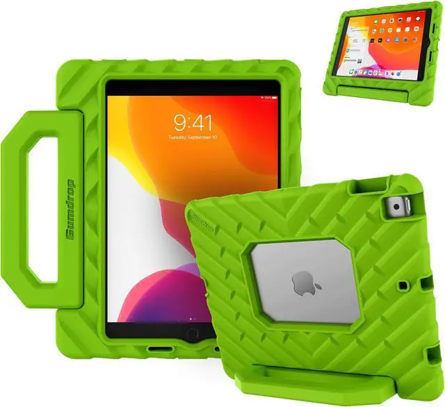 Main image of Gumdrop FoamTech Case ONLY fits Apple iPad 9th | 8th | 7th Generation (10.2-inch) Rugged Lightweight Shockproof & Drop Tested for Kids K-12 Students Teachers Classrooms & School Use - Lime Green