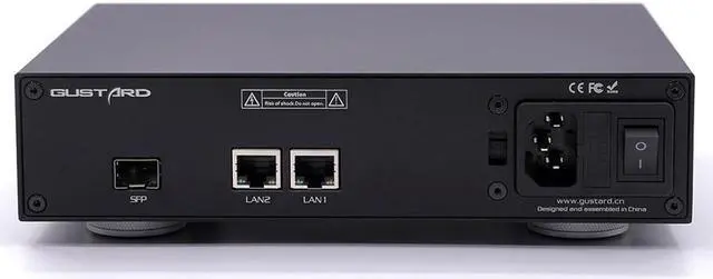 Alt view image 2 of 5 - Gustard N18 HiFi Audio Network Switch, 1*SFP Input, 2*LAN 10/100/1000M Ethernet Interface, High Performance Home Audio Network Switch for HiFi Audio Streaming(Black)