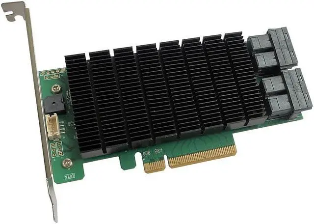 Alt view image 3 of 4 - HighPoint Technologies RocketRAID 2840C PCIe 3.0 x8 16-Port 6Gb/s SAS/SATA RAID Controller