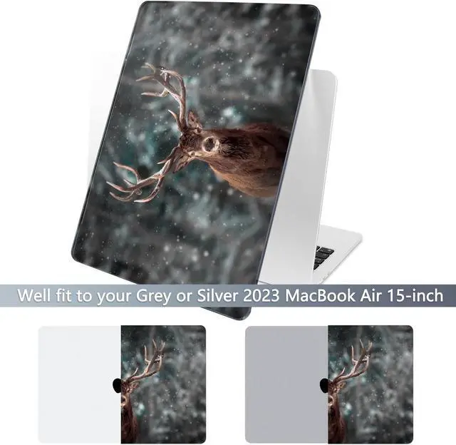 Alt view image 2 of 5 - Batianda Premium Case for New MacBook Air 15 inch 2025 M4 2024 2023 with M3 M2 Chip Model A3114 A2941, Designed Protective Plastic Hardshell & Keyboard Cover & Screen Protector, Elk