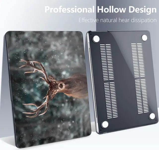 Alt view image 5 of 5 - Batianda Premium Case for New MacBook Air 15 inch 2025 M4 2024 2023 with M3 M2 Chip Model A3114 A2941, Designed Protective Plastic Hardshell & Keyboard Cover & Screen Protector, Elk