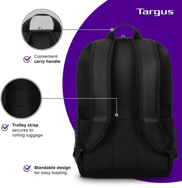 Alt view image 4 of 5 - Targus 15-16 Inch Classic Laptop Backpack - Fits Most Laptops up to 16", Padded Travel Backpack for Business Commuters, College, and Travel (TBB943GL)