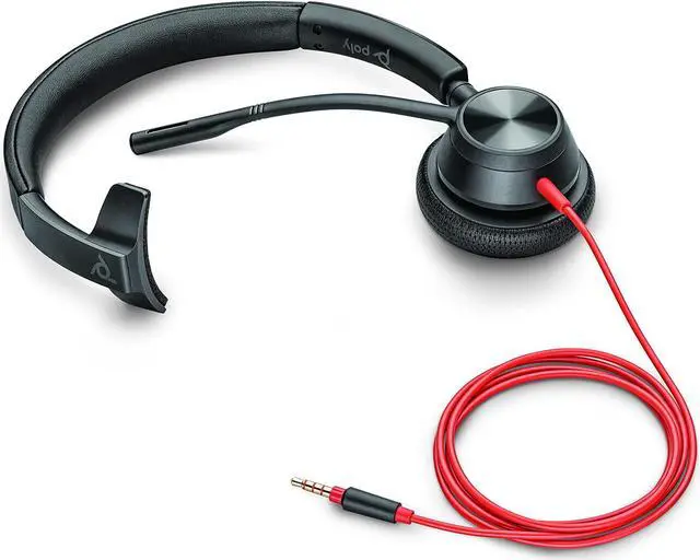 Alt view image 2 of 3 - Plantronics Poly (Plantronics + Polycom) Blackwire 3315 Wired, Single Ear (Mono) USB-C Headset- Connect to PC/Mac via USB-C or Mobile/Tablet via 3.5 mm Connector, Zoom & More (214015-101)