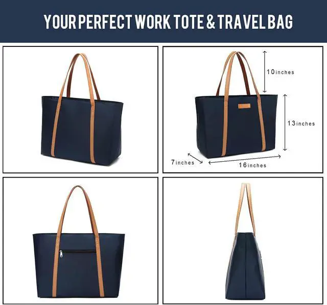 Alt view image 3 of 5 - BUG Lightweight Women Laptop Tote Bag for Work, Casual Handbag for Travel Beach College Teacher