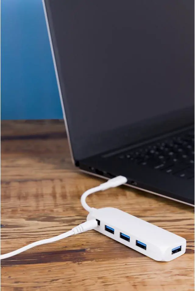 Alt view image 3 of 4 - Ativa® 4-Port USB-C 3.0 Hub, White, 41508